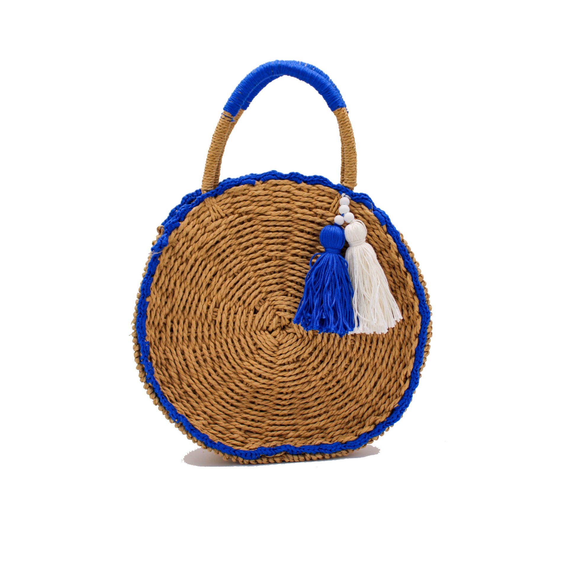 Borsa a tracolla da spiaggia estiva in paglia per donna borsa